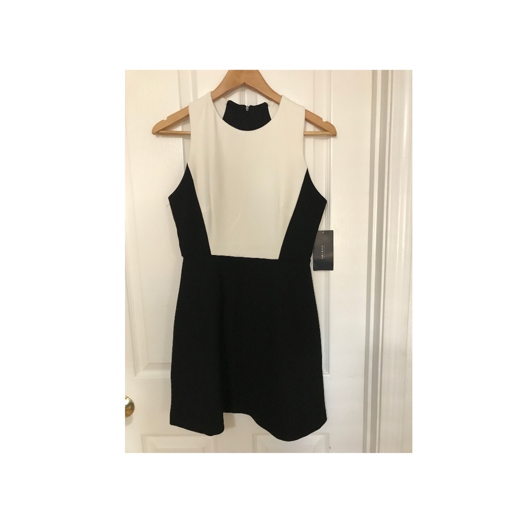 black and white dress